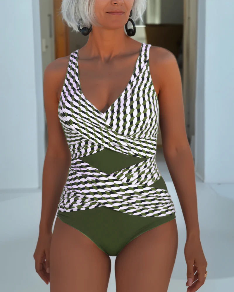 Bikini Med Cross-Over Design För Resort Casual Kläder