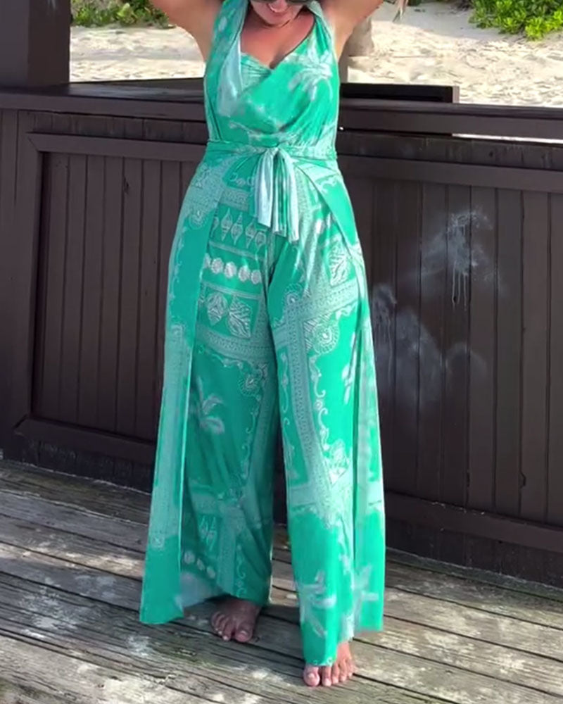 Baddräkt Personlig Och Elegant Bröstomslutande Tryckt