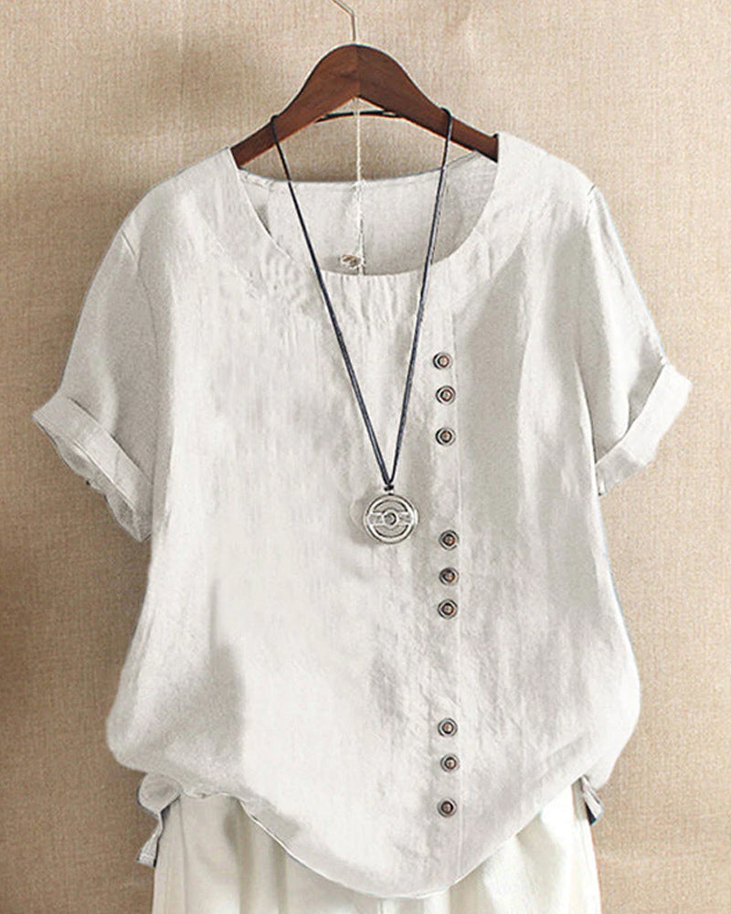 EnfÀrgad kortÀrmad sommar-t-shirt