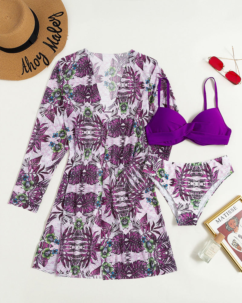 Delad bikini i tre delar