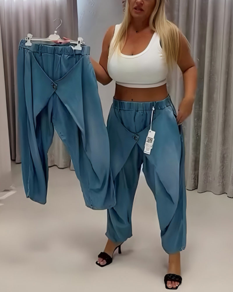 Byxor Med Trendig Design Och Lyktform