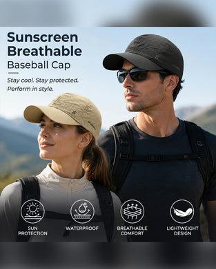 ☀️ Andningsbar Sval Luftperforerad Baseballkeps | Lättvikts Solskyddshatt