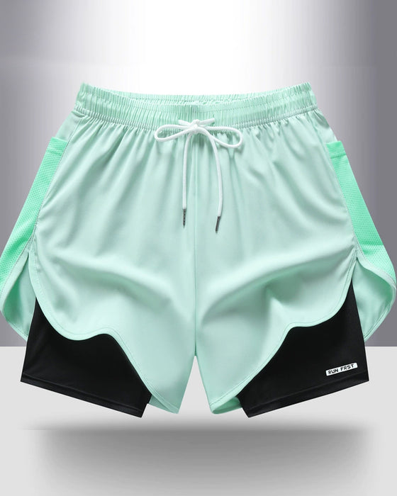 Shorts Andningsbar Snabbtorkande Dubbellager