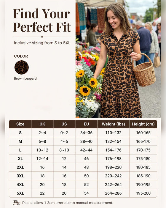 Klädning Avslappnad Leopard Maxi