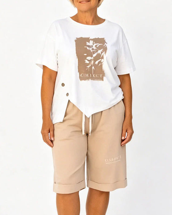 Set Kort Ärm T-Shirt Och Shorts
