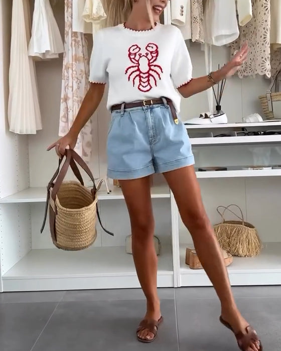 Tröja med Tryck i Streetstil