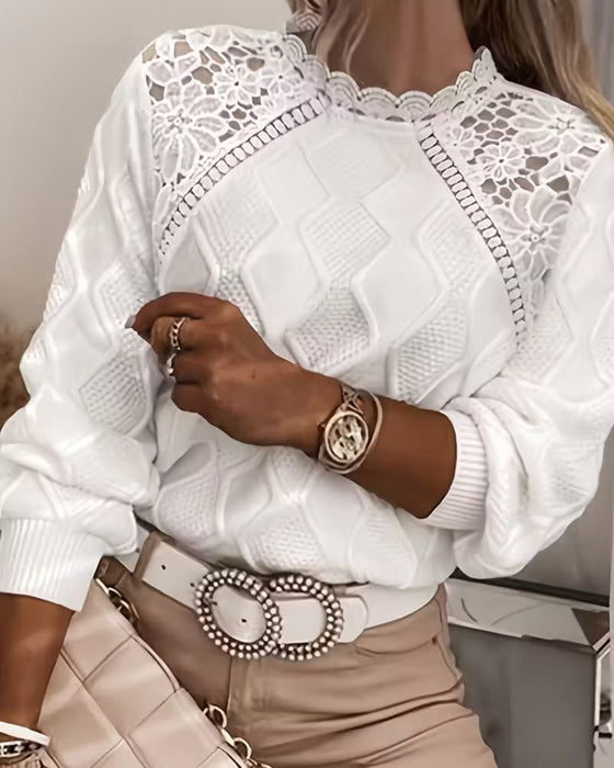 Tröja Spetskant Mode Lappverk