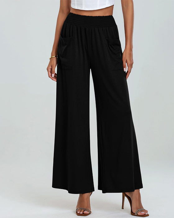 Byxor Ficka Elastisk Midja Bootcut