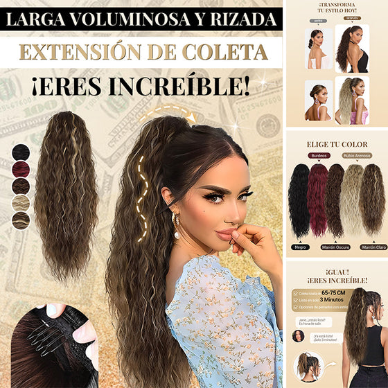 Lång Yvig Och Lockig Hårförlängning