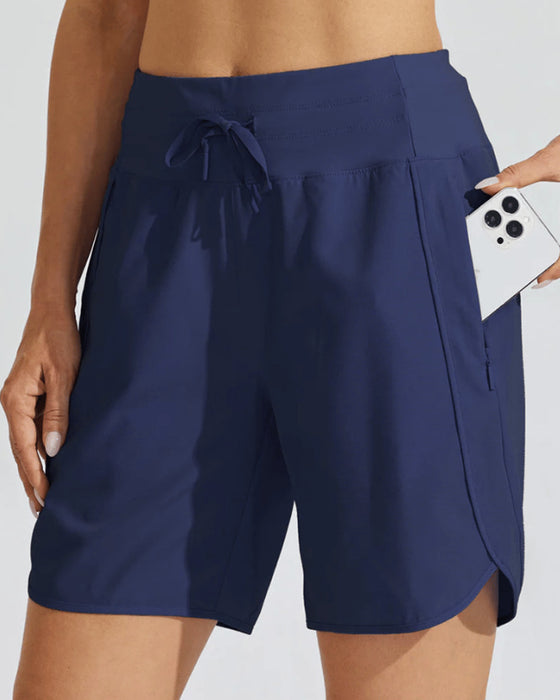 Midjaresande Träningsshorts Med Magkontroll
