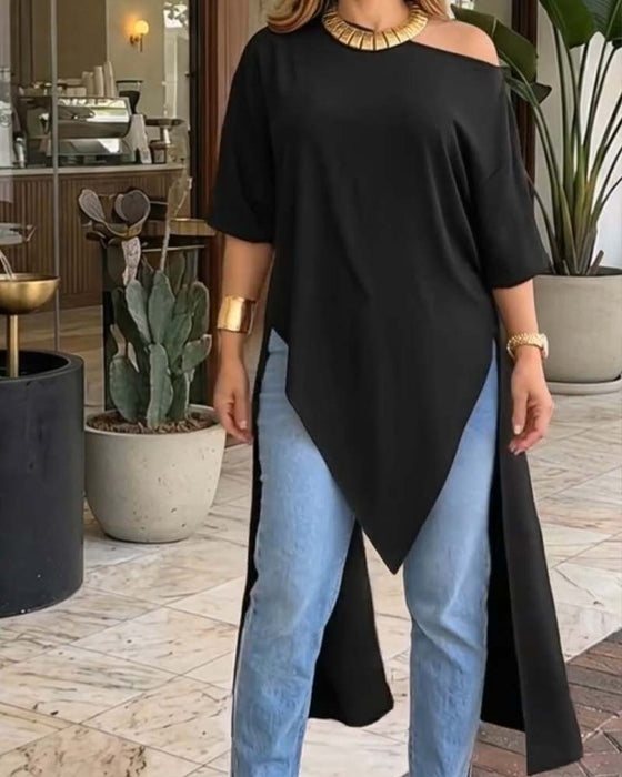 Blus Enaxlad Asymmetrisk