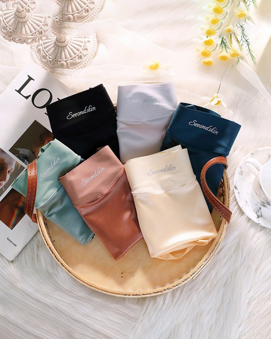 Kvinnors Höga Midja Is-Siden Satin Sömlösa Sexiga Trosor Med Lyft Och Magstöd