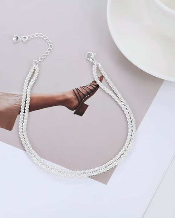 🏖️ Anklets Dam Kc Guld & Sterling Silver