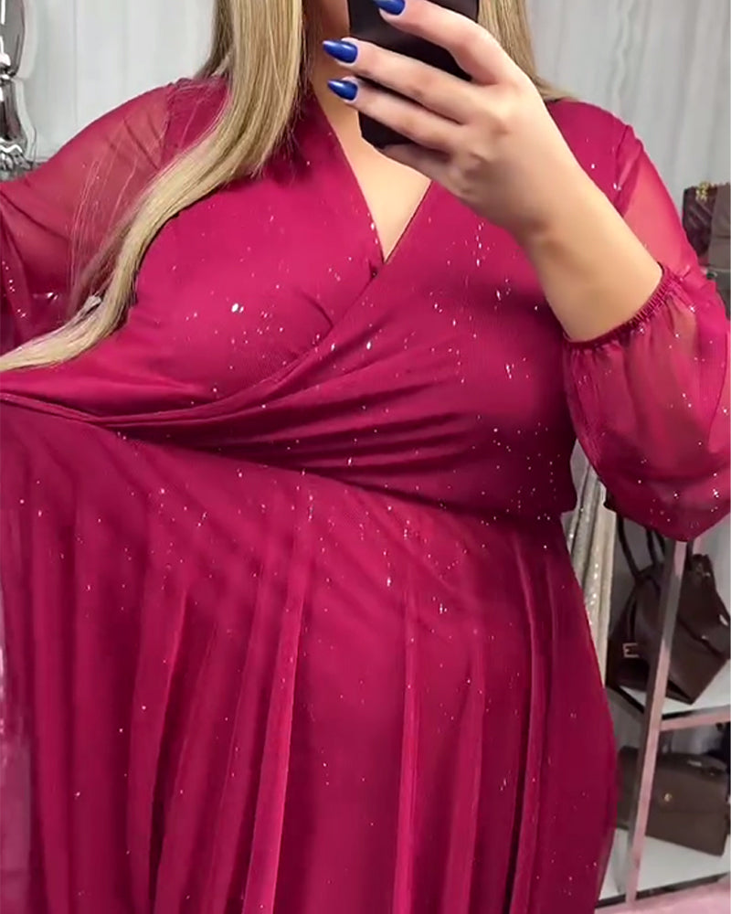 Klänning Temperament V-Ringning Modig