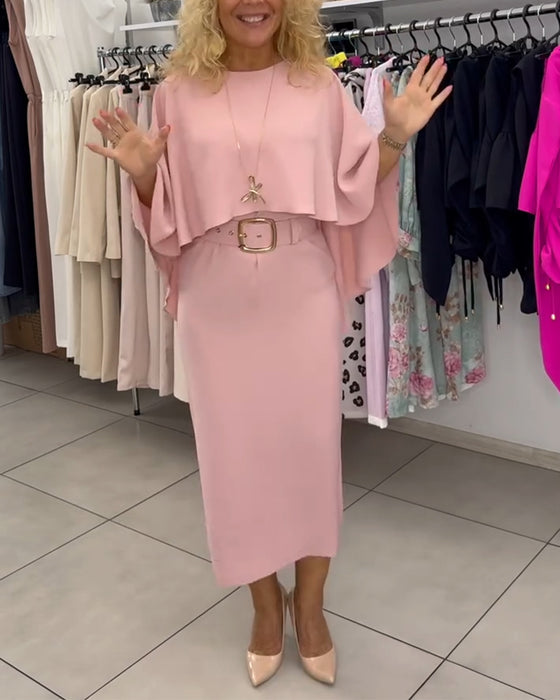 Klänning Fashionable Rund Hals Elegant