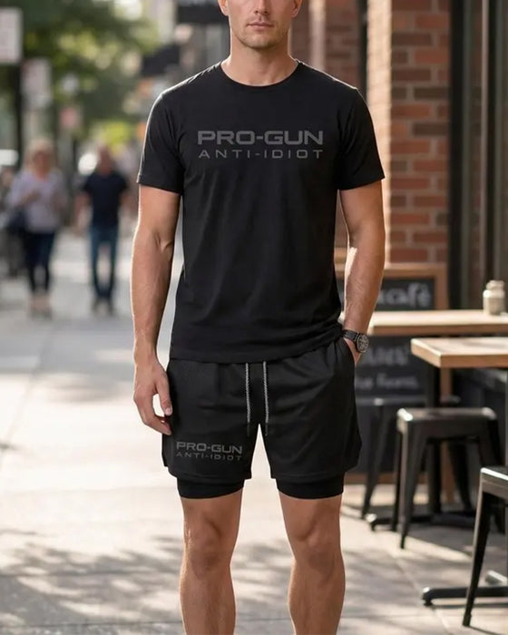 T-Shirt Mäns Bokstavstryck Crew Neck Kort Ärm