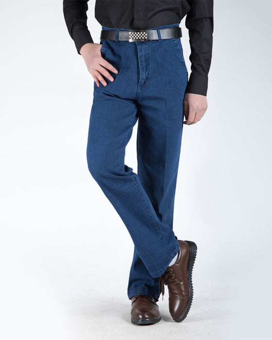 Herr Klassisk Rak Passform Stretchjeans