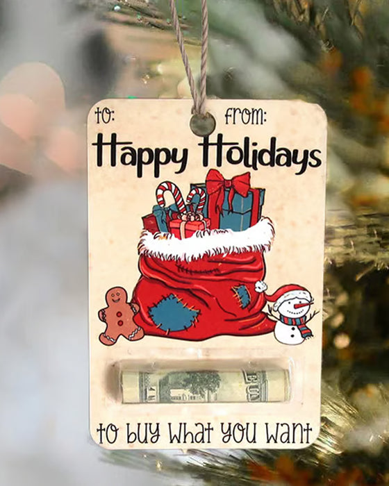 🎅💸 Handgjorda Trä Pengahållare Present