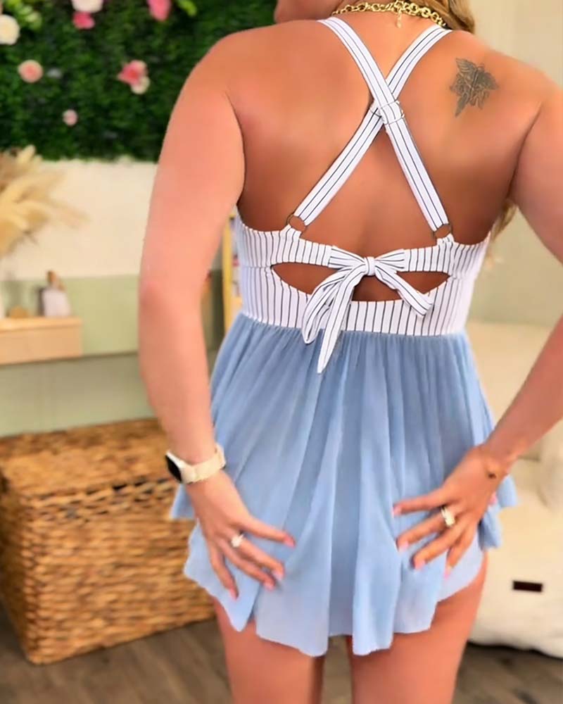 Badbyxor Randiga Färgblock