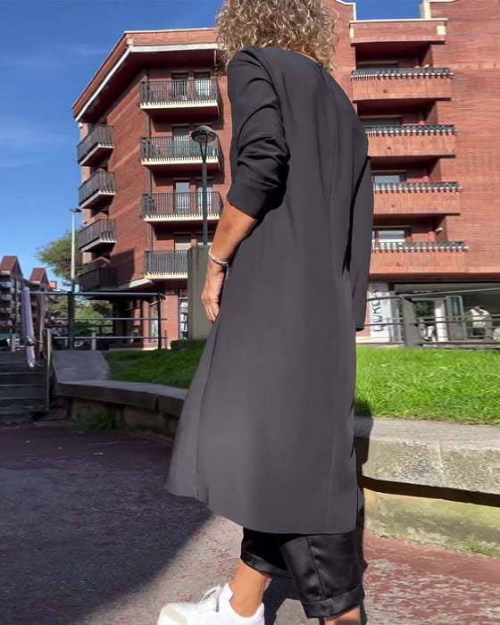 Skjorta Fashionabla Irregular Slit