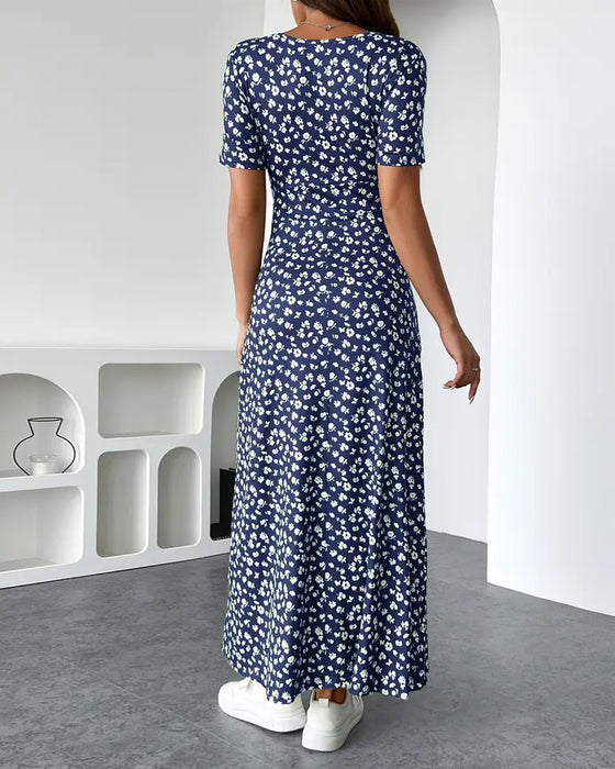 Klänning Sexig Elegant Mönstrad