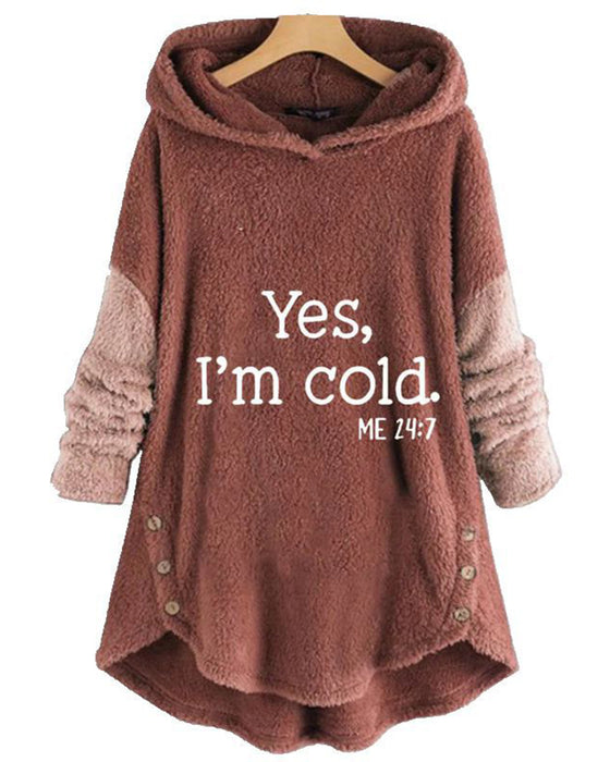 Avslappnad Långärmad Tunikatopp med tryck