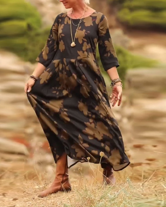 Klänning med retrotryck