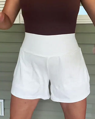 Shorts Hög Midja Anti-Exponering Dubbel Lager Sport