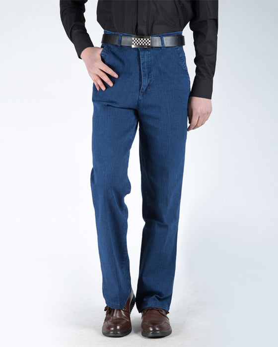 Herr Klassisk Rak Passform Stretchjeans