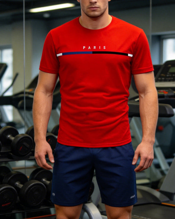 T-Shirt Snabbtorka Rund Hals Kort Ärm