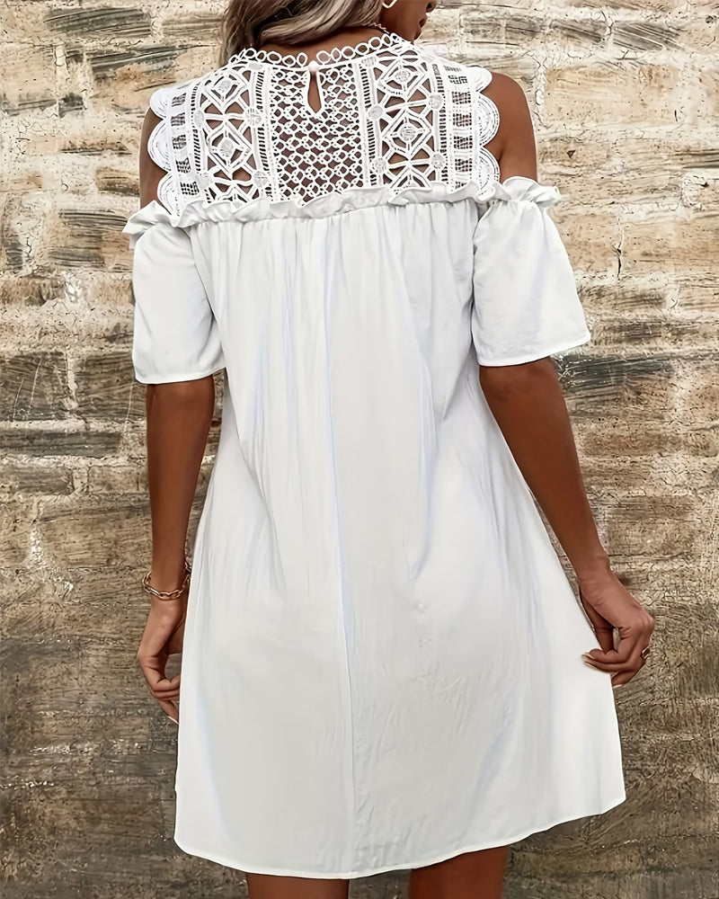 Klänning Spets Off-Shoulder Babydoll