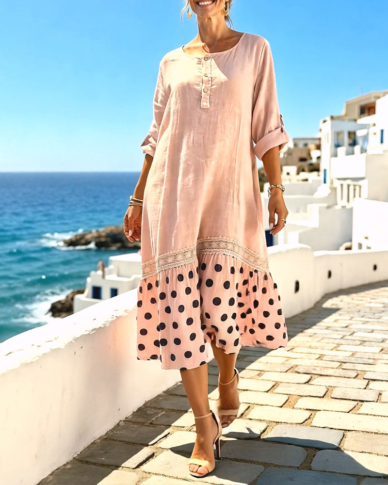 Klänning Prickig Modig Lössittande