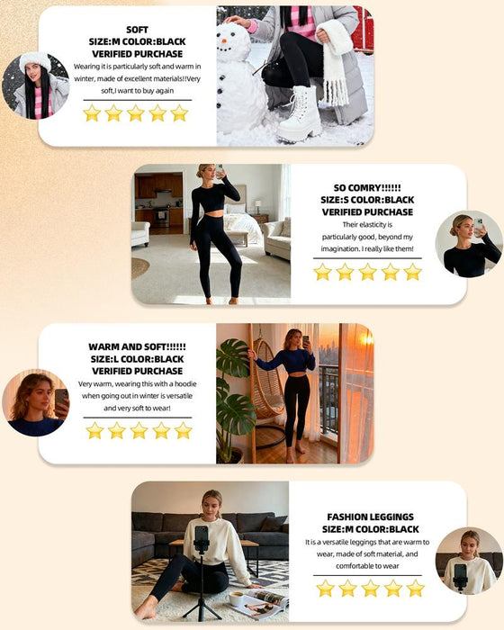 Leggings Varm Höjdmage Mysig Fodrad