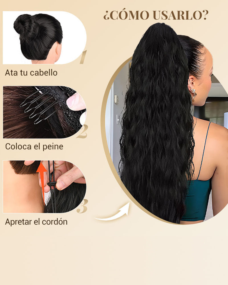 Lång Yvig Och Lockig Hårförlängning