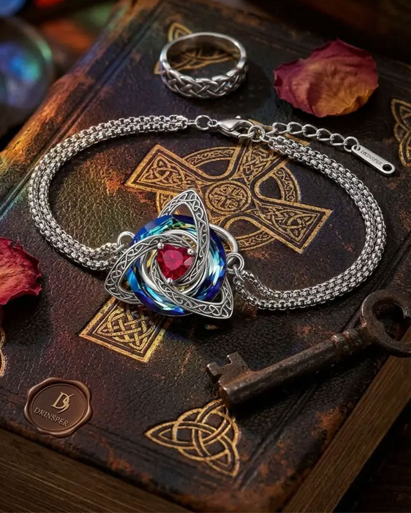 Armband Födelsesten Treenighetsknut