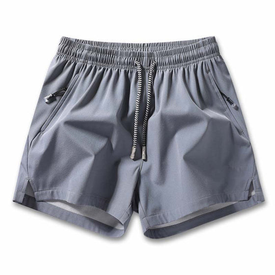 Shorts Herr Enkel Enfärgad Dragsko Ficka