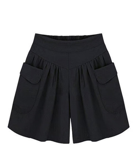 Shorts Lösa Hög Midja Smalnande