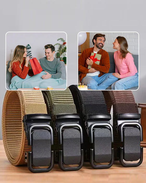 Herrarnas Taktyiska Nylonbälte - Hållbar Spänne & Justerbar Storlek