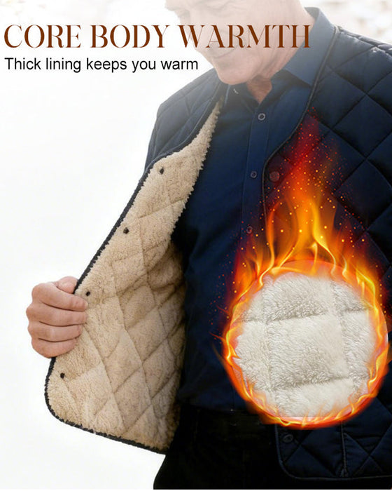 Herr Väst Casual Quiltad Termofodrad