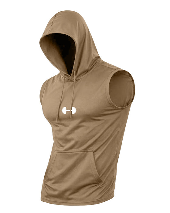 Tank Top Hoodie Tröja Ärmlös Dragsko