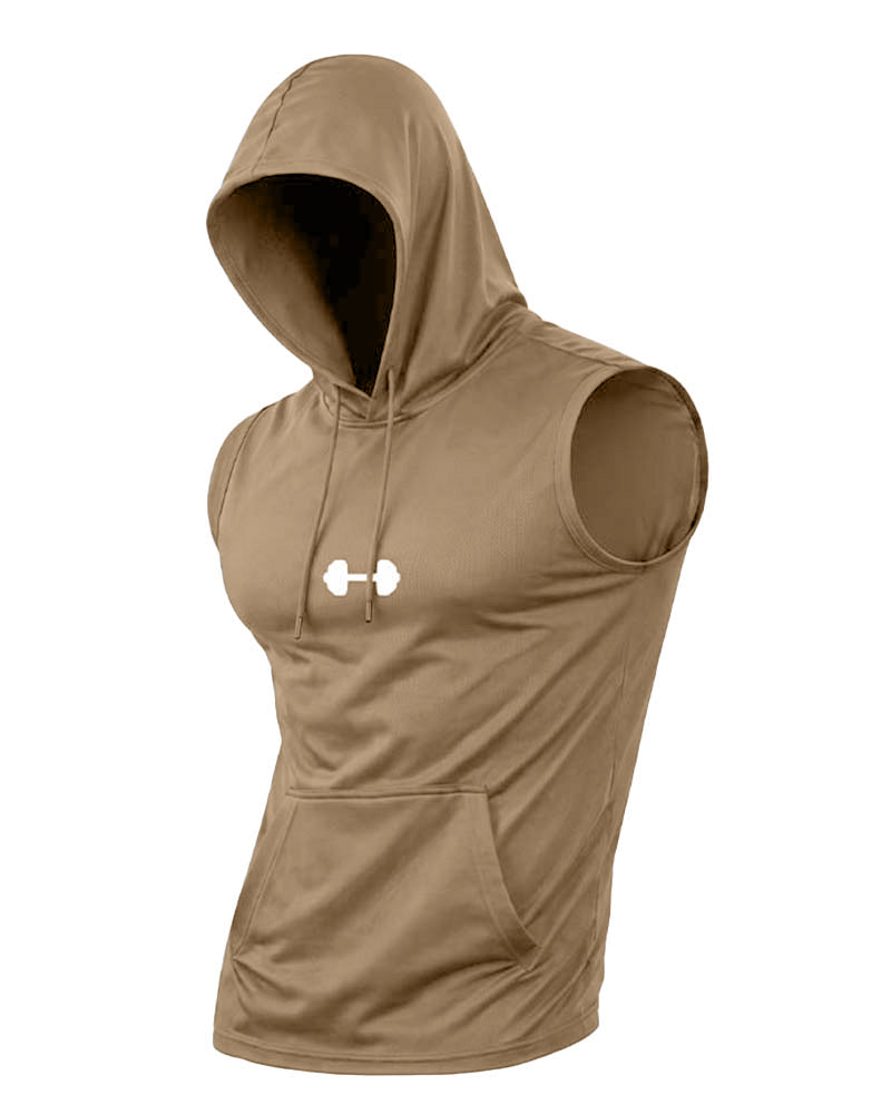 Tank Top Hoodie Tröja Ärmlös Dragsko