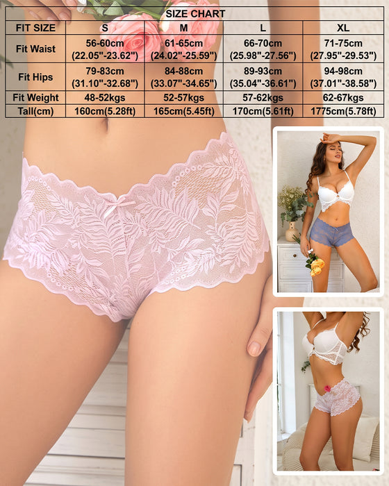 Dam 8-Pack Sexiga V-Midja Spetsstringtrosor