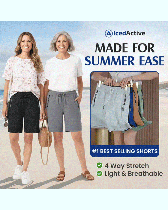 Shorts Elastisk Midja Dragsko Snabbtorkande