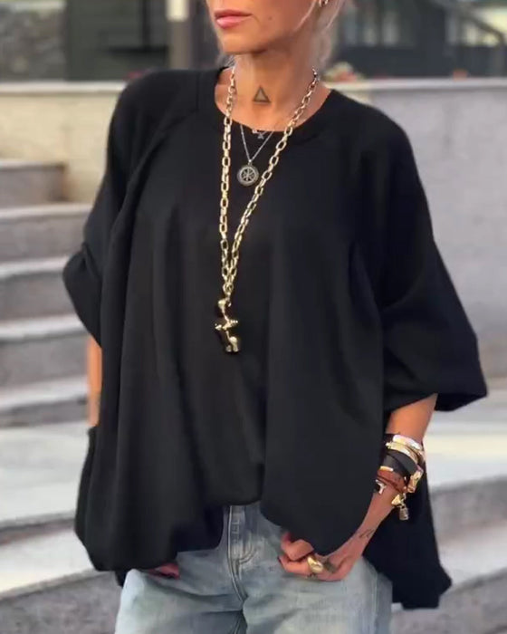 Topp Enfärgad Lös Asymmetrisk