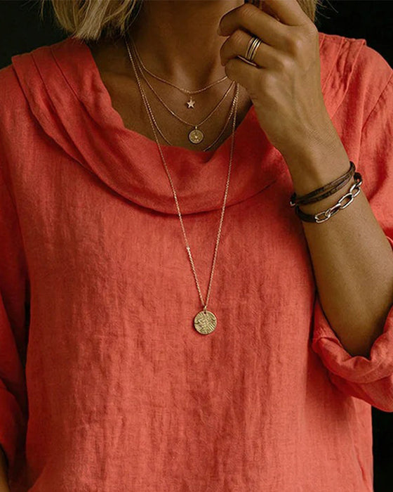 Topp Nedvikt Krage Bomull