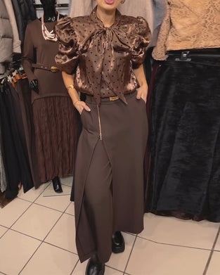 Kjolbyxor Stilfull Dragkedjesdesign Avslappnad