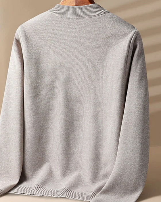 Tröja HerrS Vinter Foderad Med Plysch Varm Stickad