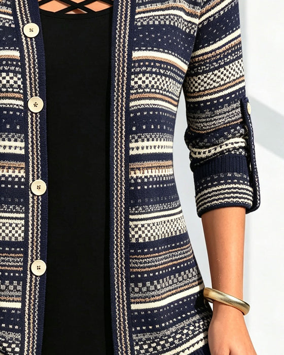 Blus Bohemisk Rand Slag Falsk Lager