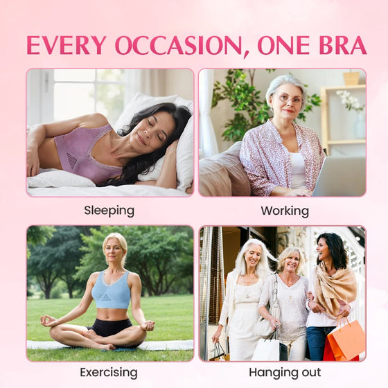 Bekväm Lyftande Formande Bh I Ren Bomull Utan Knappar