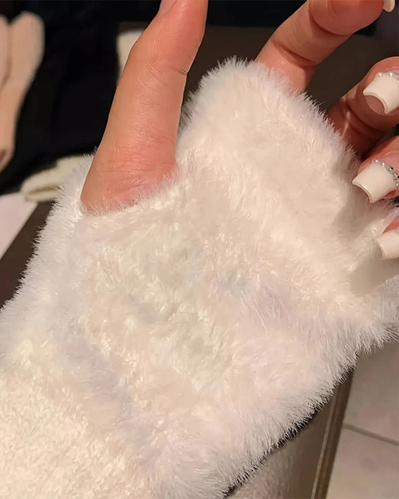 Handskar Enfärgad Modig Varm